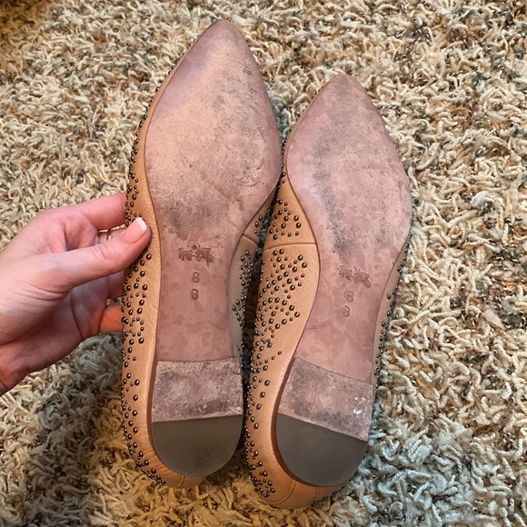 Coach Rory Studded Pointy Toe Flats - Picture 7 of 9